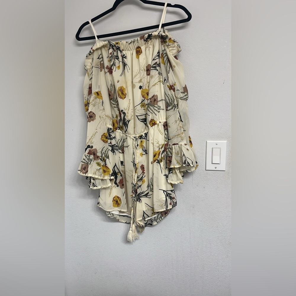 Floral Off-Shoulder Women Top